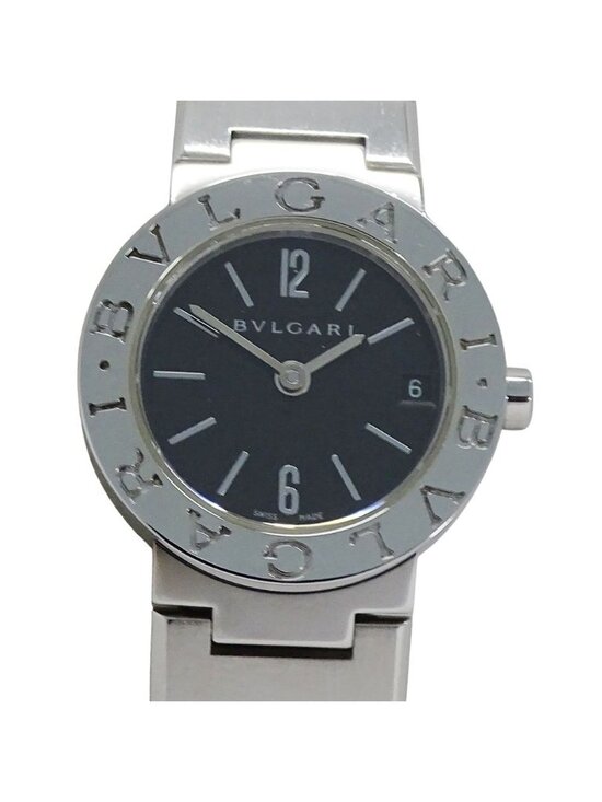 Bvlgari Watch Date Quartz Stainless Steel Silver Black Round Polished main image 10